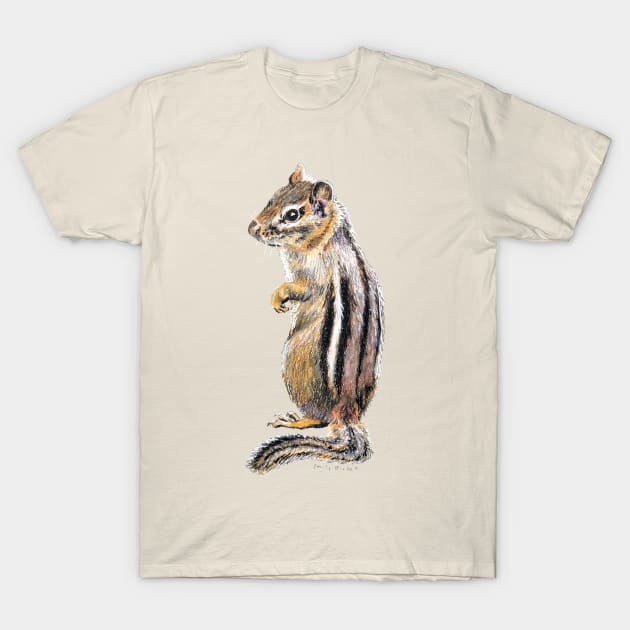 Chipmunk Drawing 2 T-Shirt by EmilyBickell